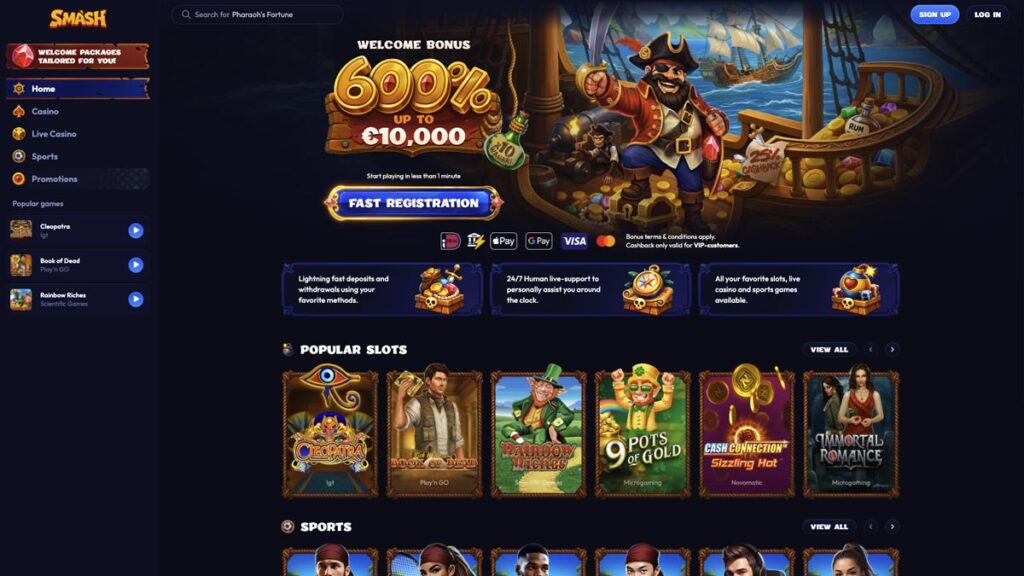 homepage van smash goksite belgie
